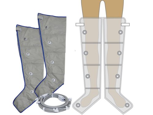 Láb mandzsettapár XL méret 4 légkamrás légtömlővel PQ-1000-hez